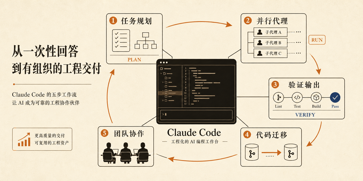 Claude Code 把单线程回答拆成并行工作流